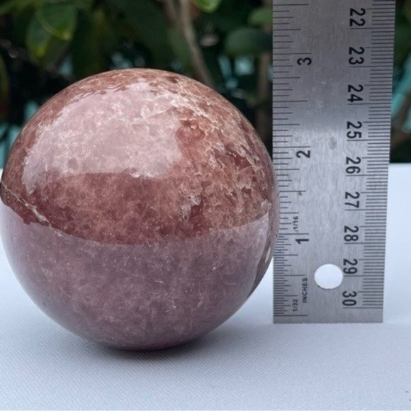 76mm Strawberry Quartz Sphere - Picture 3 of 3